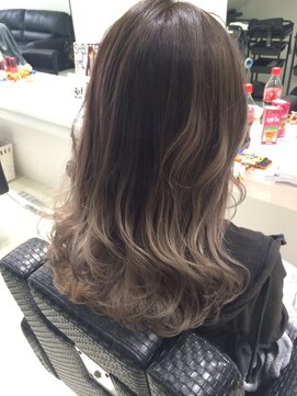 ラ キング(LA KING) 【LA　King】black×gray　ash gradation