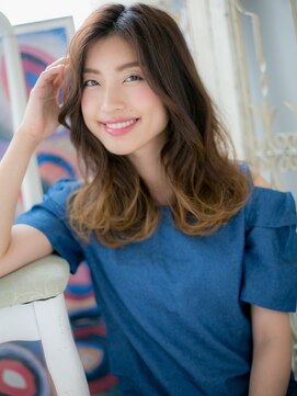 モッズ ヘア 福岡姪浜店(mod's hair) *mod's姪浜*…女っぷり底上げ!かきあげ前髪x毛先カラーd