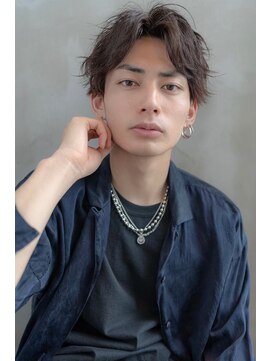 オースティン 流山おおたかの森(AUSTIN) ツイストパーマ七三オールバックマッシュウルフスリークショート