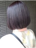 ナチュラルボブ／艶髪／アディクシーカラー／深みバイオレット