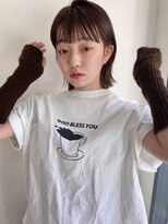 ラレイ(Lalei) 切りっぱなしボブ × ベージュブラウン