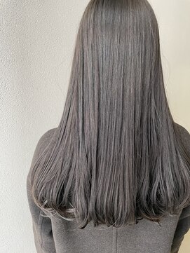 オウルヘアー(Owl hair) アッシュグレージュ/内巻きロング