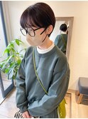 20代30代大人可愛いマッシュショート丸み小顔ナチュラル耳かけ