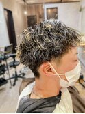 韓国ヘアー青髪ボブウルフココアベージュ/黒髪/グレージュカラー