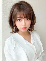 アフロート ディル(AFLOAT D'L)&nbsp;20代30代40代大人かわいい 小顔 丸みショートボブベージュカラー