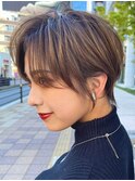大人美人コンパクトショート/耳掛けショート/前髪なしショート
