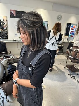 キング 梅田(K!ng) 【梅田】ハイライトカラーホワイトカラー髪質改善カラー