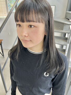 ヘアー アイス 御器所本店(HAIR ICI) 大人可愛い大人美人ふんわりカール小顔カットショコラアッシュ