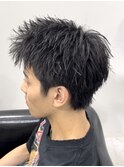 *スパイキーショート/メンズカット/アップバンク