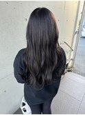 #ツヤカラー黒髪暗髪☆大人可愛いなみなみウェーブロング