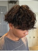 波巻きパーマメンズスパイラルマッシュ辻堂