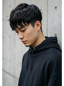 キャンバス バイ ネオリーブ 横浜西口(Canvas by neo.) ニュアンスパーマ 韓国マッシュ ブルーブラック