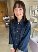 切りっぱなし顔周りレイヤー