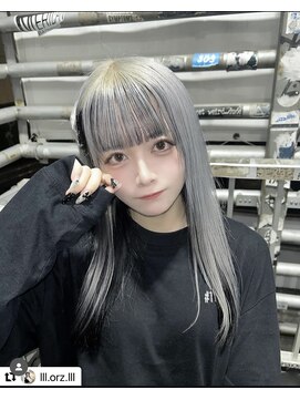 ルイス(L'wis) フェミニンロングぱっつん前髪ワンカールレイヤーカット