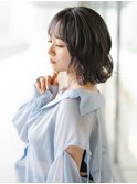 束感ラフボブ×シースルーバング