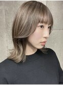 ハイライトカラー くびれヘア レイヤー 顔まわりカット 八事植田