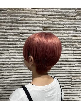 ビスイル 秋葉原店(Vis ill) ボルドーショートエモージュピンクベージュマチルダボブ前髪