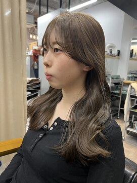 ヌープヘアーアイス(NUUP.hair ici) 秋カラー◎透明感ヘーゼルベージュ×小顔レイヤーカット