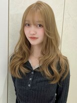 アイトーキョーエス 渋谷(AI TOKYO S)&nbsp;ブリーチなしダブルカラーヘーゼルベージュレイヤーカット前髪