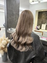 ガルボヘアー 桟橋店(garbo hair) ヘーゼルベージュ高知美容院プルシールエクステ