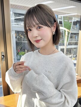 ガーデン 渋谷(GARDEN) 小顔外ハネボブダークアッシュ大人ガーリー似合わせカット