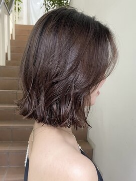 サンクマーケット 渋谷(cinq MARKET) 渋谷タッセルボブ切りっぱなしボブダークブラウンカラー茶髪◆