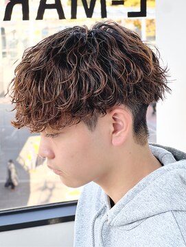 エルマーク 松山(L-MARK) 波巻きツイスパ/サーフカール/メンズ/men's/フェザーパーマ/眉毛