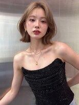 ハーヴィー 大宮店(HARVEY) レイヤーボブ/切りっぱなしボブ/シアーベージュ山根
