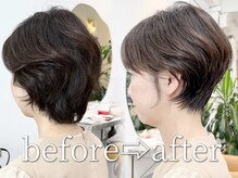 ファチュール(fAture.)の雰囲気(【絶壁解消!】くびれショートヘアで収まり◎)