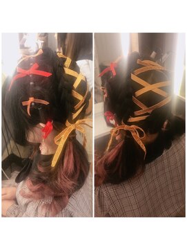 ボア トウキョウ(Voix Tokyo) ハート靴ひもリボンツインテール