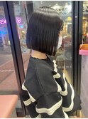 ボブ×地毛風縮毛矯正