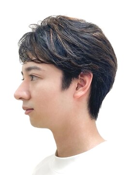 黄ぐまくん美容室 メンズ メッシュ