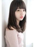 オン眉バングxプルっとまとまりセミロング【銀座】