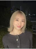 顔まわりレイヤー/ハイトーン/ボブ