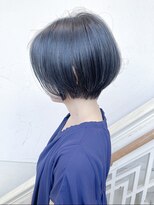 モリオ フロム ロンドン 成増店&nbsp;【morio成増 セリザワ】ショートボブ ハイライト ブルー