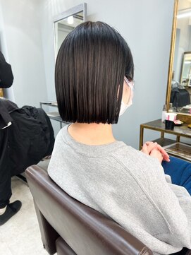 オズ 郡山桑野店(OZ) イメチェンハッシュカットフルバング似合わせレッドブラウン