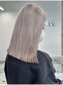 ダブルカラーブルーアッシュグレージュカラーレイヤーカット