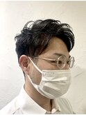 髪質改善 ツーブロック アップバング