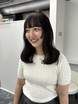 イーチ 吉祥寺(EACH) さりげない姫カットとピンクブラウン