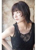 大人可愛い20代30代40代黒髪前下がりショートボブ丸みショート◎