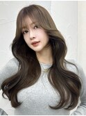ロングレイヤー 韓国ヘア