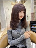 顔周り ボブ 韓国 レイヤー ダブルカラー 名駅 リタッチ810