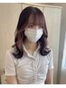 【萬田指名限定】イヤリング＋ブリーチ＋カラー＋ブロー￥13530→￥9500