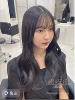 マーシュ 梅田(marshu)&nbsp;吉岡Style/艶髪/黒染め使用なしオフブラックカラー/韓国風