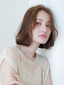 ケアリー 調布(Carelly) 大人かわいい前髪セシルカットココアブラウンフリンジウェーブ