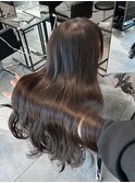 艶髪ストレートロングレイヤーミディアム韓国ヘア心斎橋