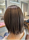 春のイメチェン！切りっぱなし外ハネボブ　【新宿/イメチェン】