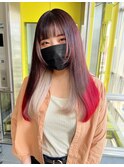 インナーカラーハイトーン艶髪