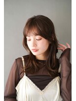 トクテ 高円寺(tokute) くびレイヤーエモージュ前髪モテベージュレイヤーミディ/高円寺