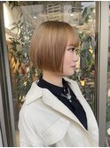 【ADORE横浜】切りっぱなしミニボブ×ハニーベージュ